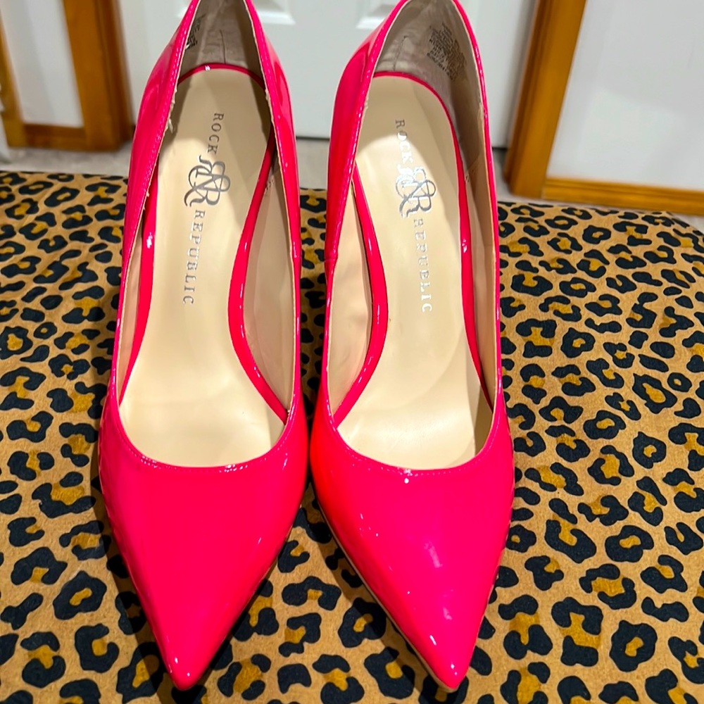 Patton leather heels lightly worn small ding barely noticed